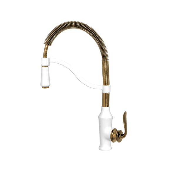 Brilliant-kitchen-faucet-Mehran-Shawri-model-white-gold