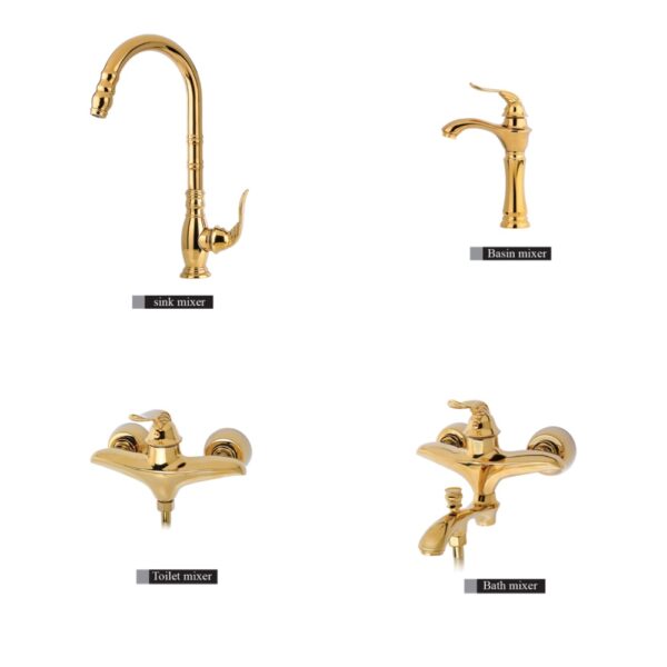 alvand faucet set, Liza model, golden