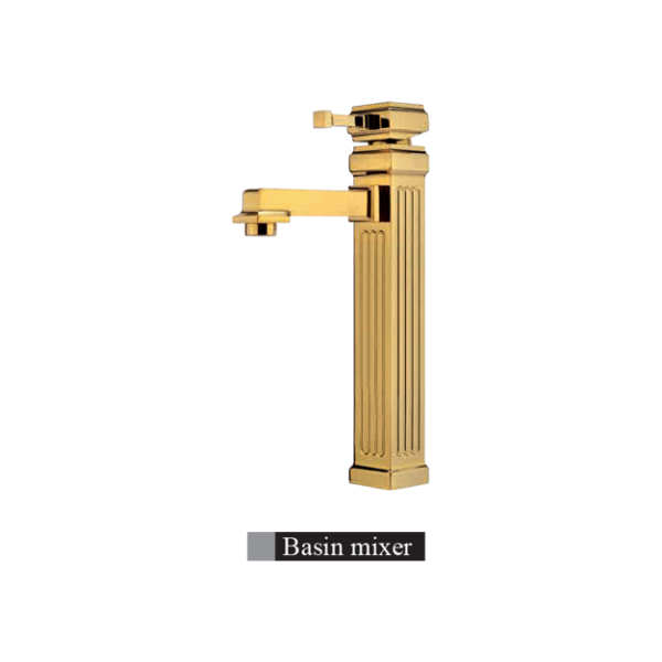 شیر روشویی الوند مدل پاسارگاد طلایی (پایه بلند)